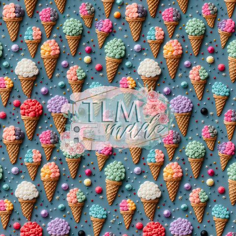 Embroidery ice cream