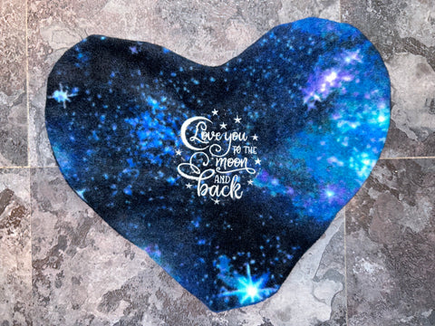 Galaxy heart plush with embroidery