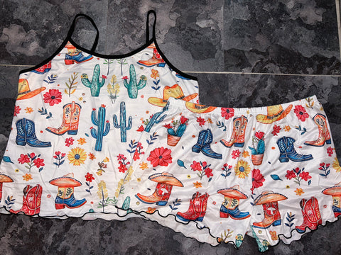 Cowboy boot pjs XL
