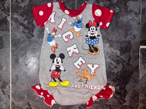 Upcycle bubble violet romper 2T