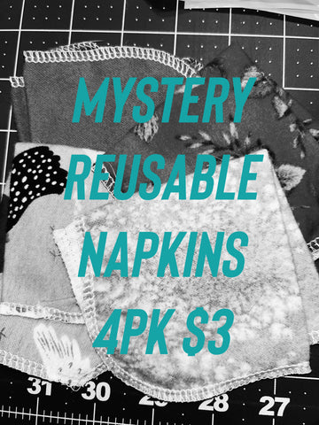 Mystery reusable napkins 4 pack