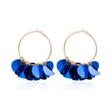 Pool Party Sequin Hoop Earrings - 6 Pairs