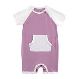 Bamboo Smile Purple Baby Romper