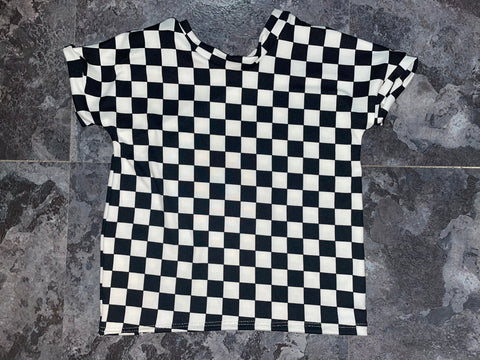 Black and white checkered