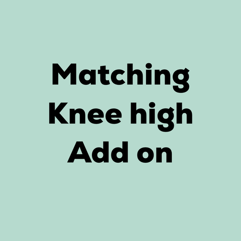 Add on knee highs to matching fabric