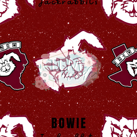 Bowie maroon background