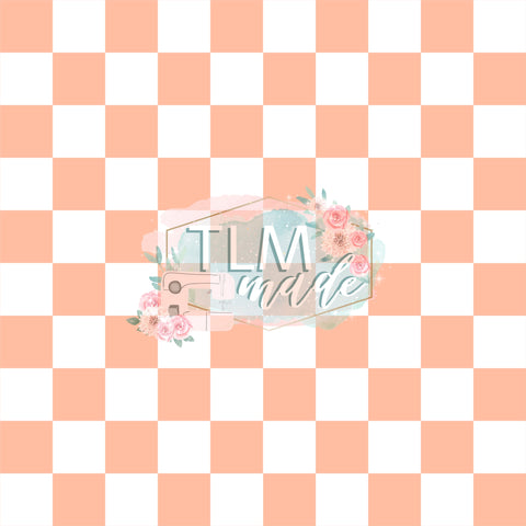 Peach checkered